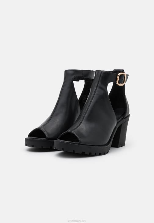 PN6V1272 ženy Anna Field černé sandály na vysokém podpatku