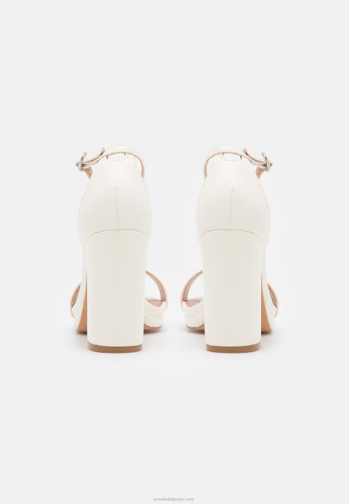 PN6V1288 ženy Anna Field bílé sandály na vysokém podpatku