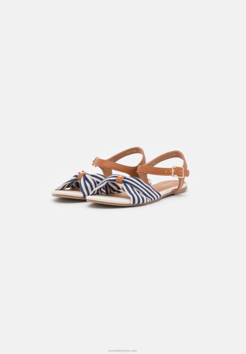 PN6V1290 ženy Anna Field sandály koňakové/tmavě modré