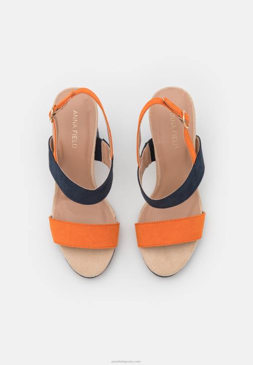 PN6V1296 ženy Anna Field tmavě modré sandály na vysokém podpatku