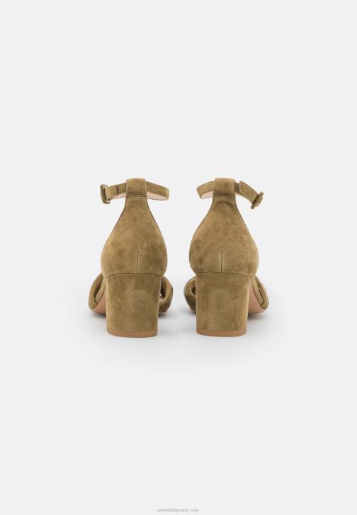 PN6V1332 ženy Anna Field kožené sandály khaki