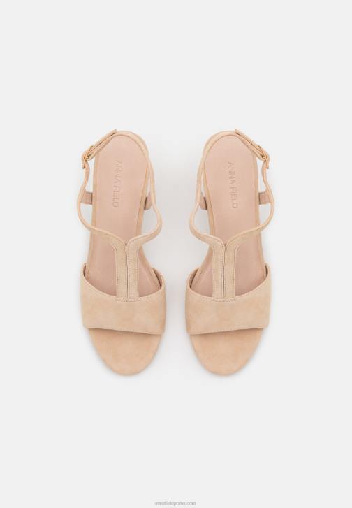 PN6V1335 ženy Anna Field kožené sandály béžové