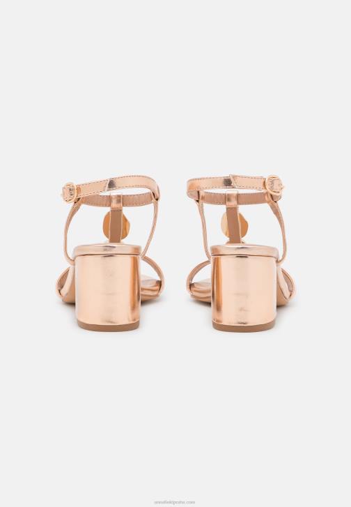 PN6V1345 ženy Anna Field sandály v barvě růžového zlata