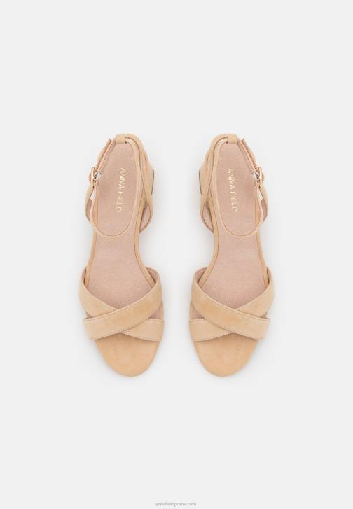 PN6V1359 ženy Anna Field kožené sandály béžové