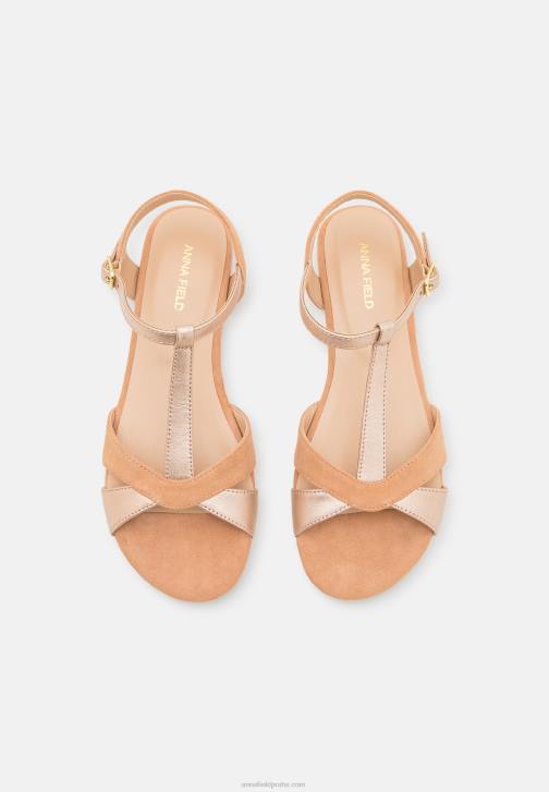 PN6V1385 ženy Anna Field kožené sandály béžové