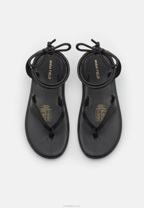 PN6V1386 ženy Anna Field kožené sandály černé