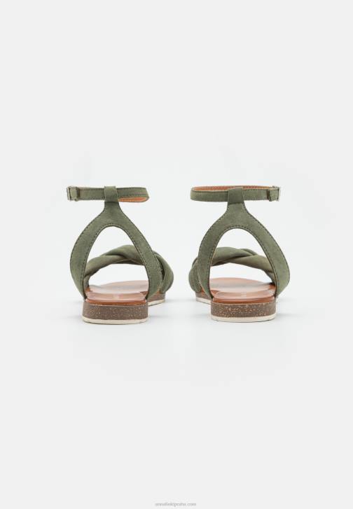 PN6V1387 ženy Anna Field kožené sandály khaki