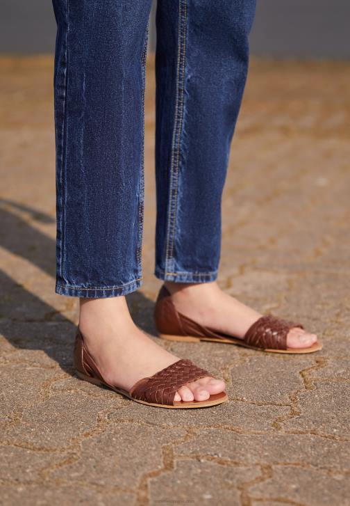 PN6V1389 ženy Anna Field kožené sandály koňak