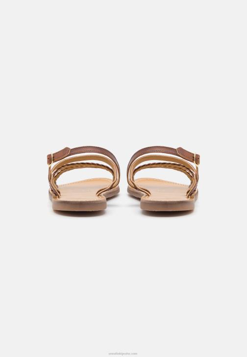 PN6V1401 ženy Anna Field kožené sandály hnědé