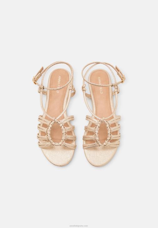 PN6V1436 ženy Anna Field sandály zlaté