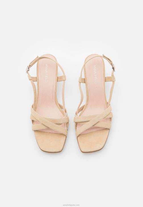 PN6V1446 ženy Anna Field kožené sandály béžové