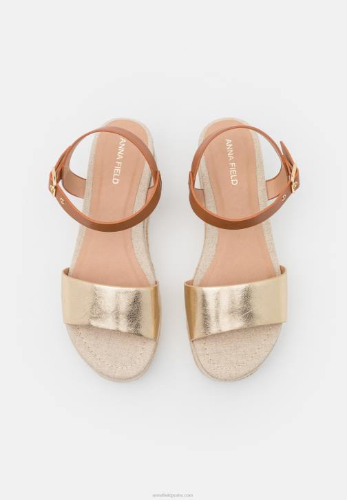 PN6V1456 ženy Anna Field komfortní zlaté espadrilky