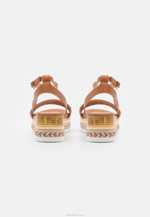 PN6V1471 ženy Anna Field sandály na platformě koňak