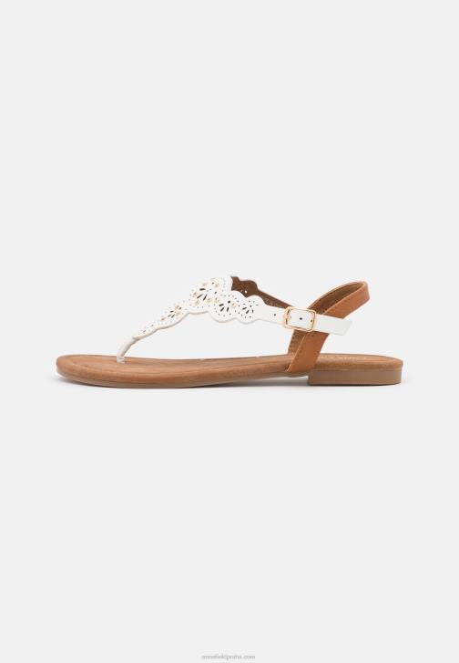 PN6V1496 ženy Anna Field sandály t-bar bílé