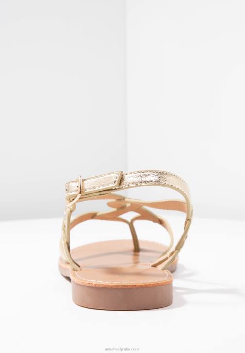 PN6V1499 ženy Anna Field t-bar sandály zlaté