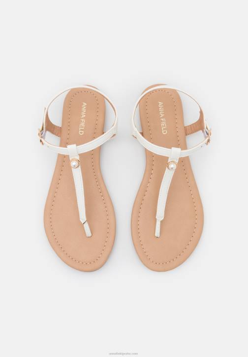 PN6V1505 ženy Anna Field sandály t-bar bílé