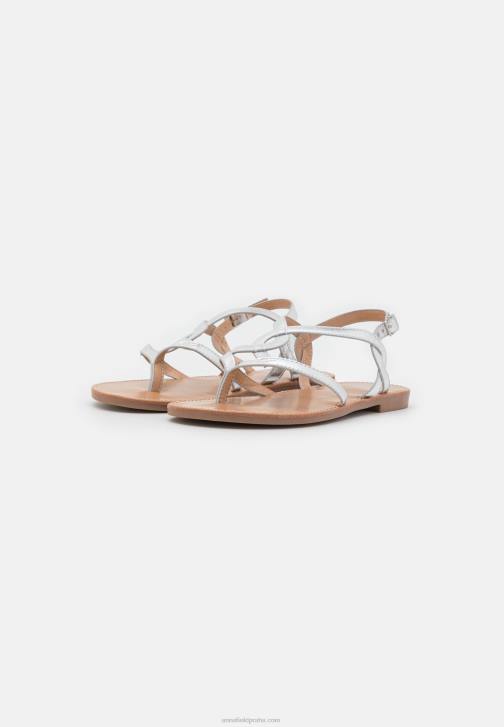 PN6V1507 ženy Anna Field sandály t-bar stříbrné