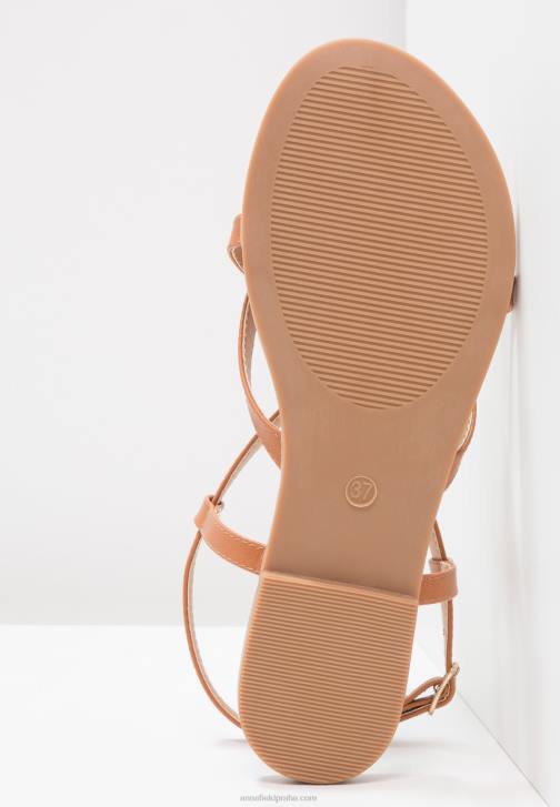 PN6V1508 ženy Anna Field t-bar sandály koňak
