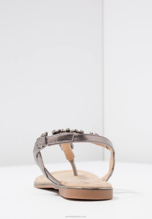 PN6V1515 ženy Anna Field t-bar sandály gunmetall