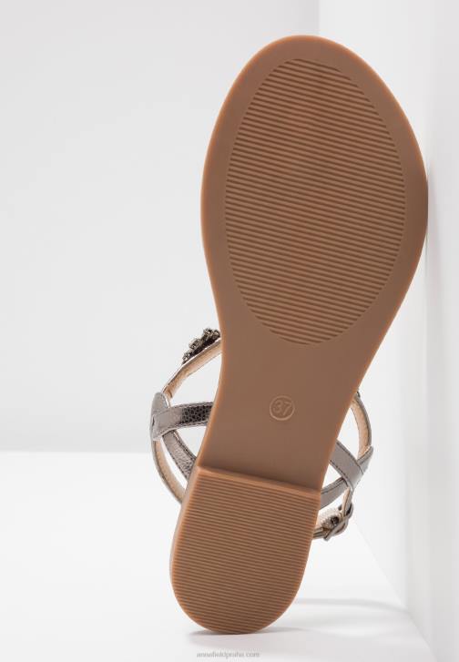 PN6V1515 ženy Anna Field t-bar sandály gunmetall