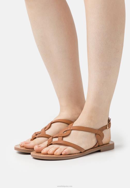 PN6V1527 ženy Anna Field t-bar sandály koňak