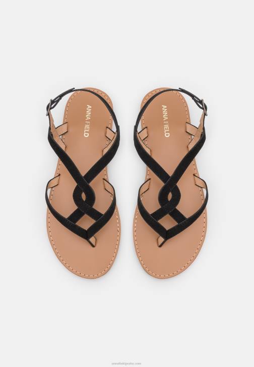 PN6V1531 ženy Anna Field sandály t-bar černé