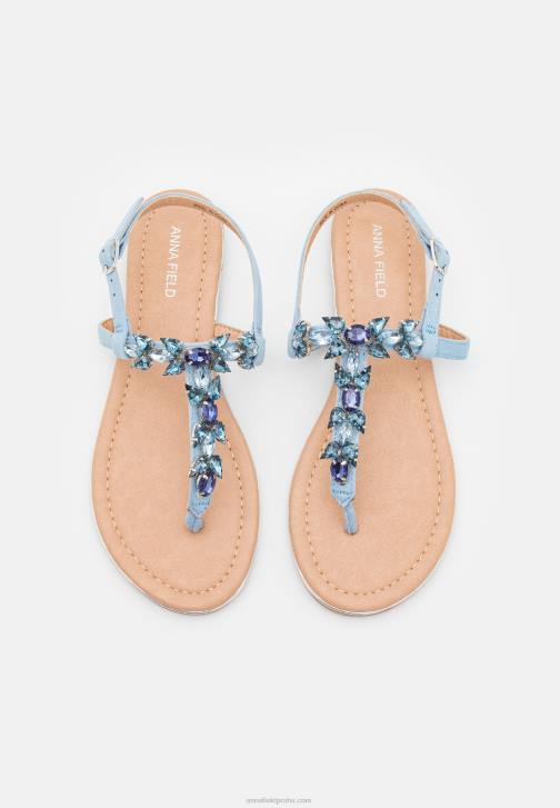 PN6V1533 ženy Anna Field t-bar sandály světle modré