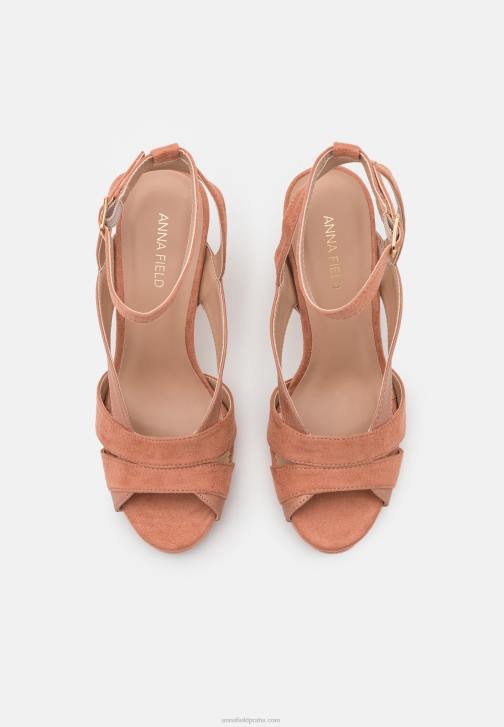 PN6V1553 ženy Anna Field sandály na platformě tmavě růžové