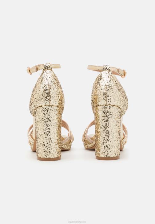 PN6V1555 ženy Anna Field sandály na platformě zlaté