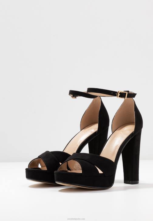 PN6V1570 ženy Anna Field černé sandály na vysokém podpatku