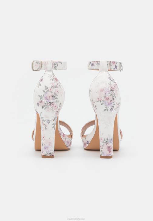 PN6V1573 ženy Anna Field sandály na vysokém podpatku bílá/lila