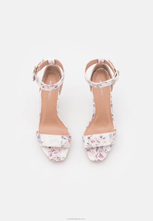 PN6V1573 ženy Anna Field sandály na vysokém podpatku bílá/lila