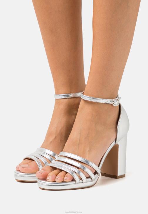 PN6V1580 ženy Anna Field sandály na platformě stříbrné