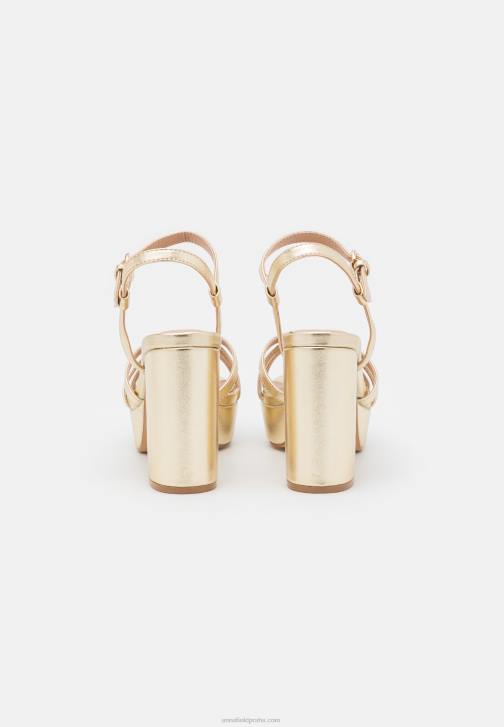 PN6V1588 ženy Anna Field sandály na platformě zlaté