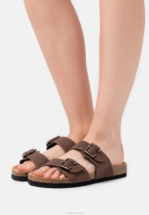 PN6V1876 ženy Anna Field pantofle tmavě hnědé