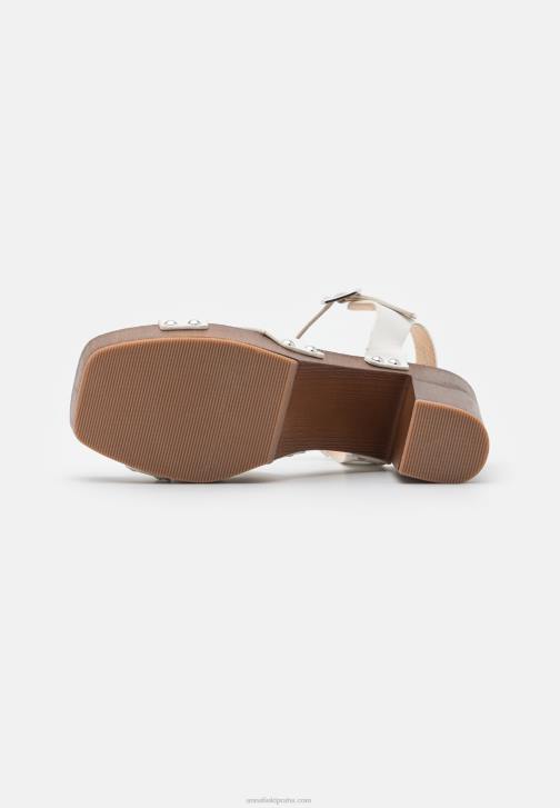 PN6V1889 ženy Anna Field dřeváky bílé