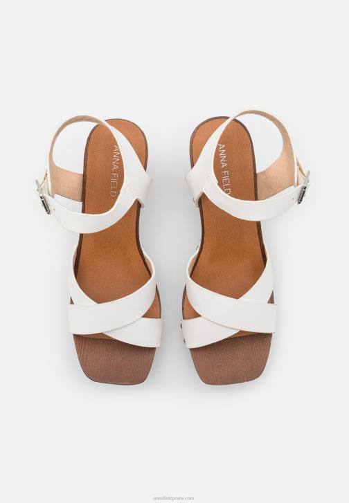 PN6V1889 ženy Anna Field dřeváky bílé