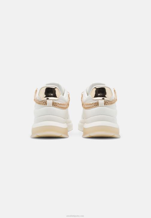 PN6V1201 ženy Anna Field kožené tenisky bílá/zlatá