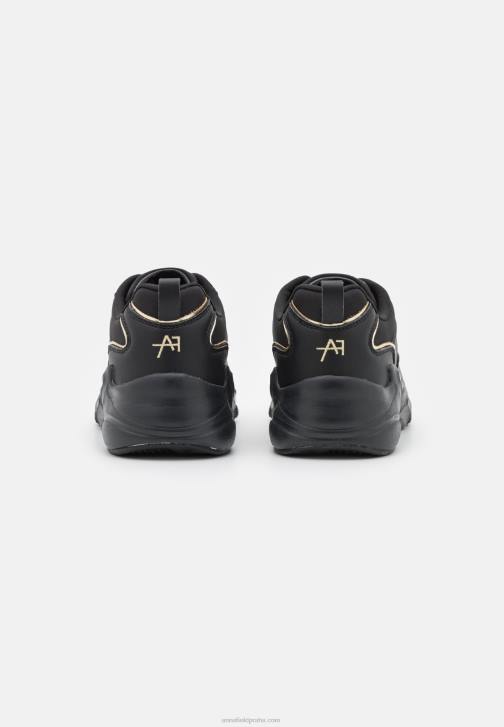 PN6V1203 ženy Anna Field kožené tenisky černé