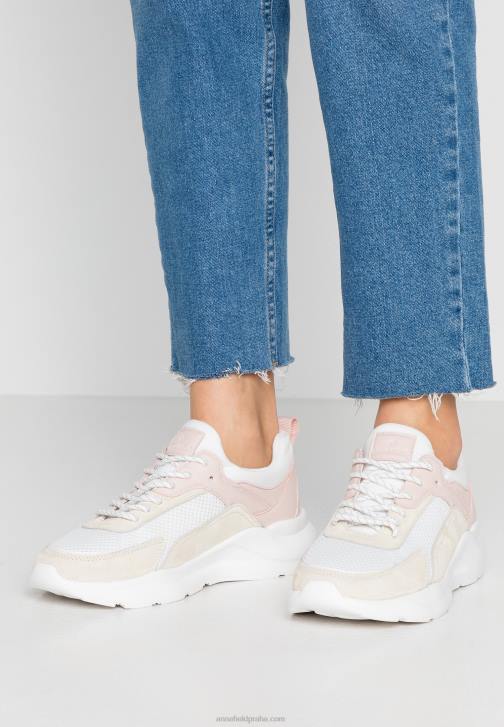 PN6V1219 ženy Anna Field kožené tenisky bílé