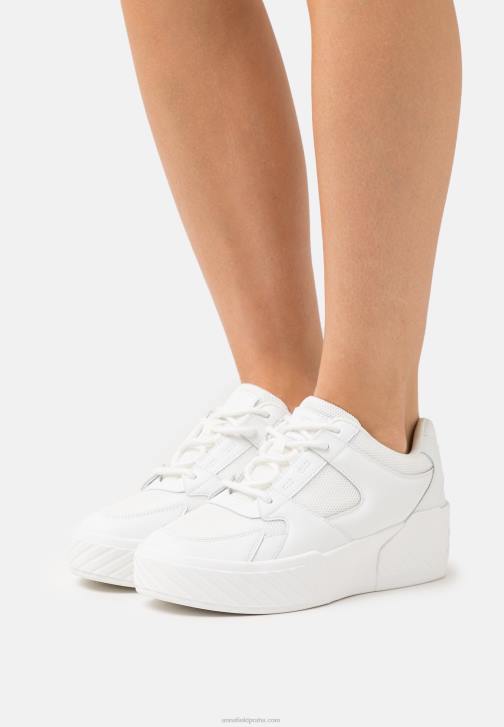 PN6V1224 ženy Anna Field kožené tenisky bílé