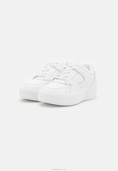 PN6V1224 ženy Anna Field kožené tenisky bílé