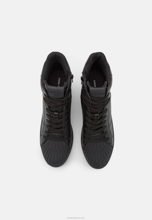 PN6V1227 ženy Anna Field vysoké tenisky černé