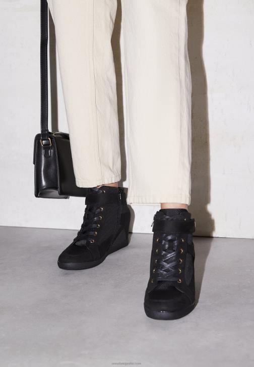 PN6V1228 ženy Anna Field vysoké tenisky černé