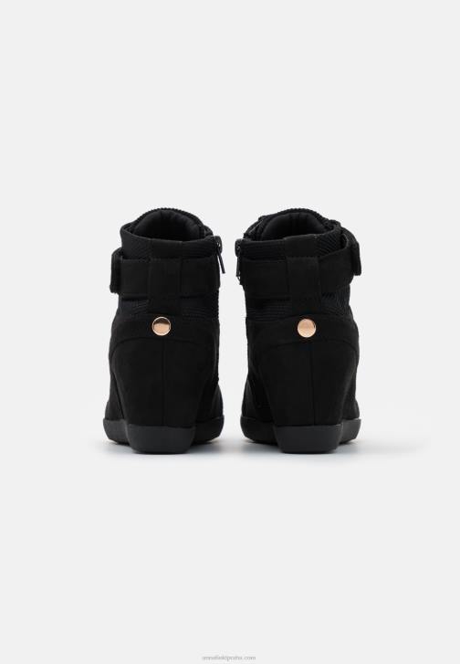 PN6V1228 ženy Anna Field vysoké tenisky černé