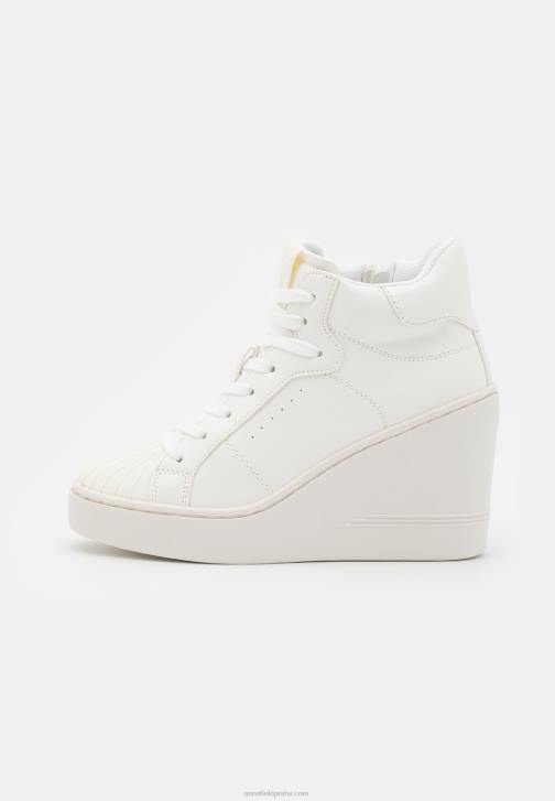 PN6V1229 ženy Anna Field vysoké tenisky bílé