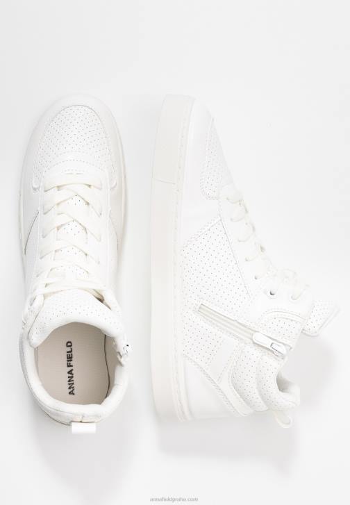 PN6V1233 ženy Anna Field vysoké tenisky bílé