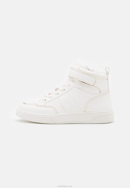 PN6V1234 ženy Anna Field vysoké tenisky bílá/zlatá