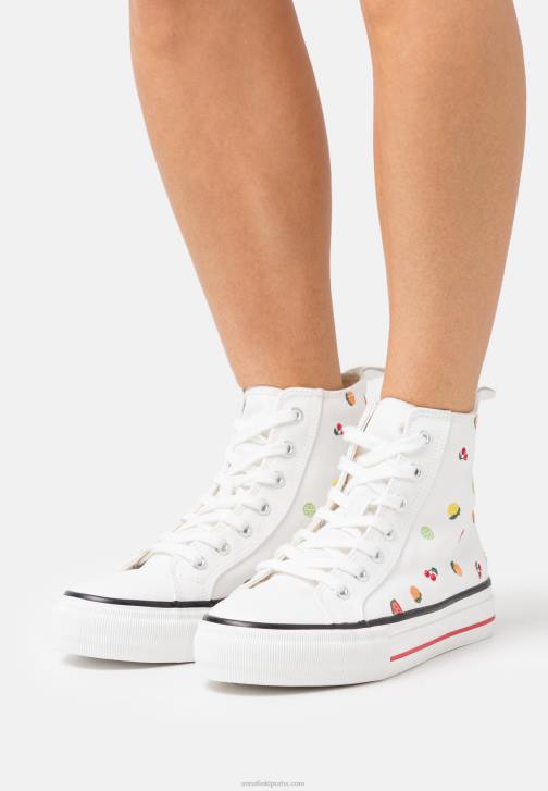 PN6V1240 ženy Anna Field vysoké tenisky bílé