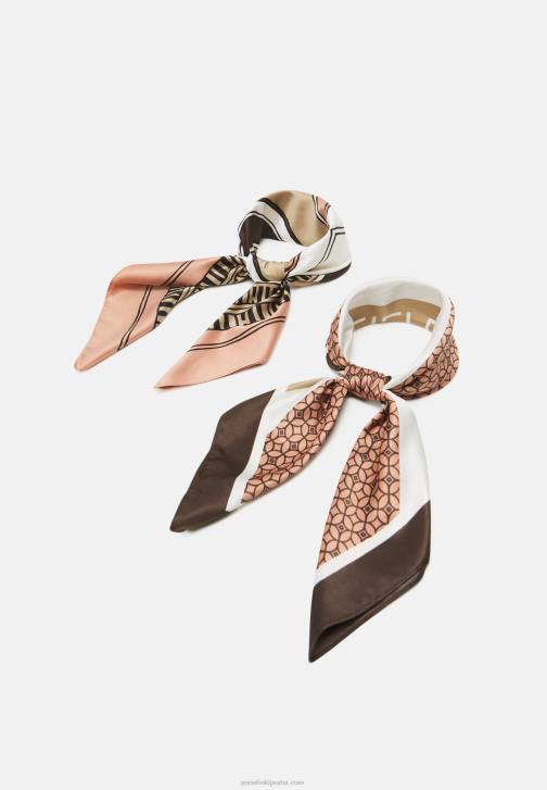 PN6V2709 ženy Anna Field 2 balení růžového šátku